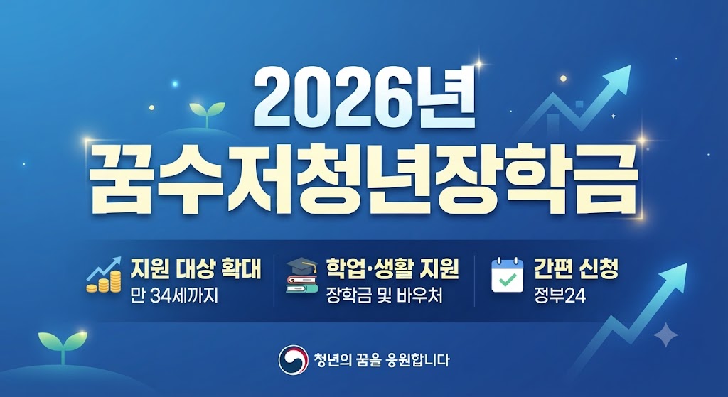 2026년 꿈수저청년장학금 지원 자격과 신청 방법을 안내하는 대표 이미지
