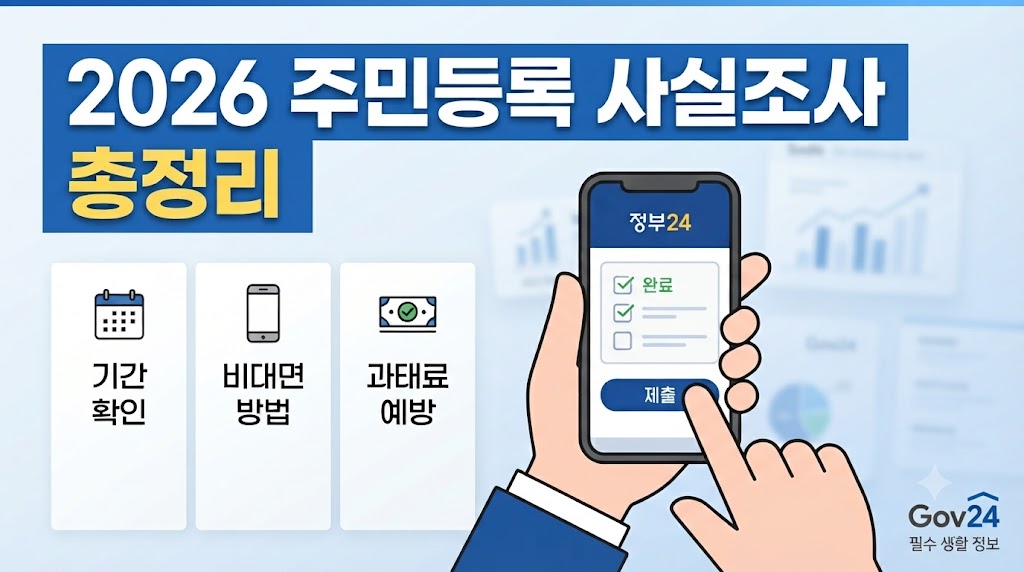 2026 주민등록 사실조사 비대면 방법 및 기간