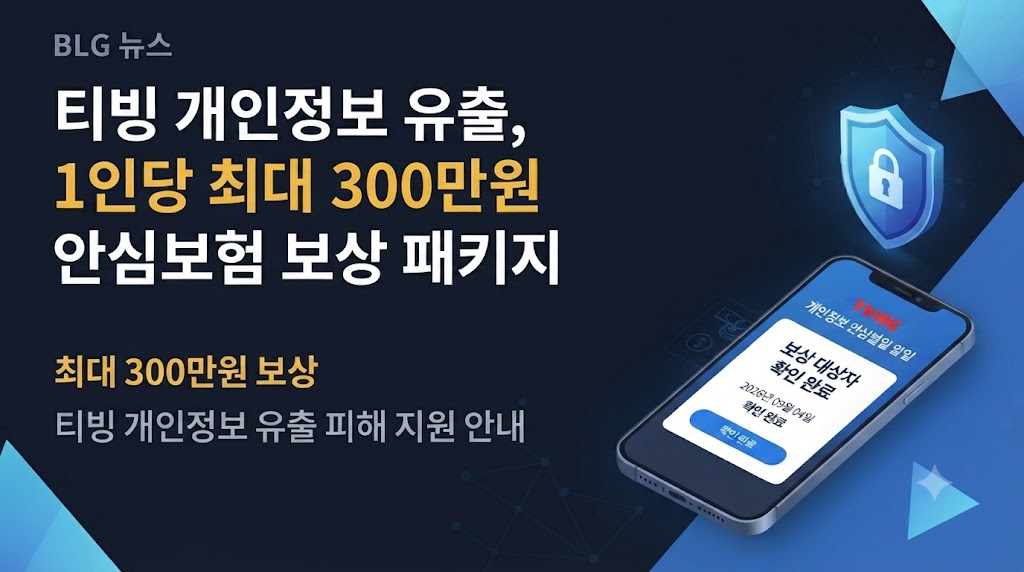 티빙 개인정보 유출 피해 보상 패키지 및 300만원 안심보험 안내 썸네일